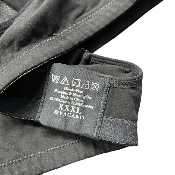 SPACASO womens black hands free nursing maternity plus size XXL wirefree bra NWT - Picture 5 of 10